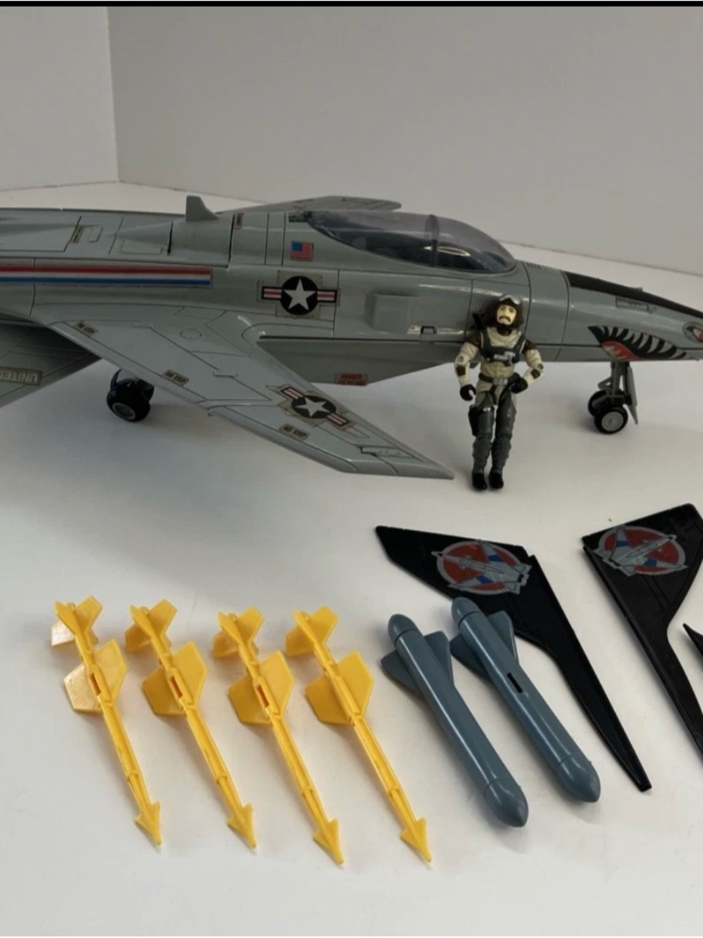 G.I. Joe 1986 Conquest X-30 Fighter Jet with Ripcord  1:18 Scale